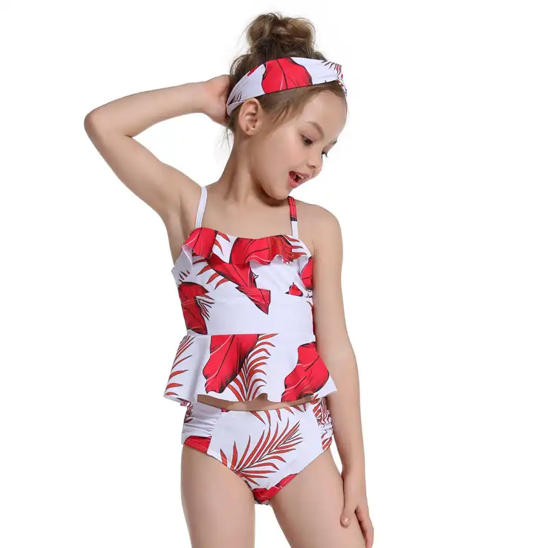 kids red swimsuit
