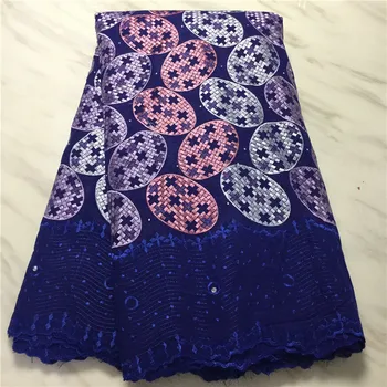 

5 Y Swiss lace fabric 2020 heavy beaded embroidery African lace fabrics 100% cotton fabric Swiss voile lace in Switzerland 3L070