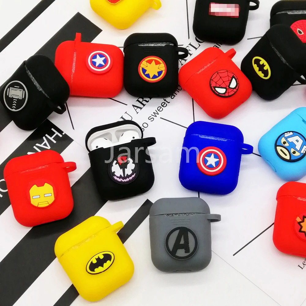 Чехол с героями мультфильмов Draadloze Bluetooth Voor Apple AirPods Siliconen Opladen Hoofdtelefoon Gevallen Voor Airpods 2 Beschermhoes