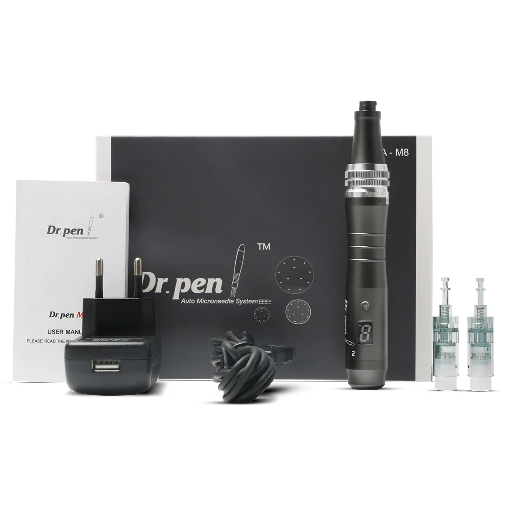 Dr. Pen Ultima M8W беспроводной микроиглы ручка цифровой дисплей 6 уровней M8C Дерма