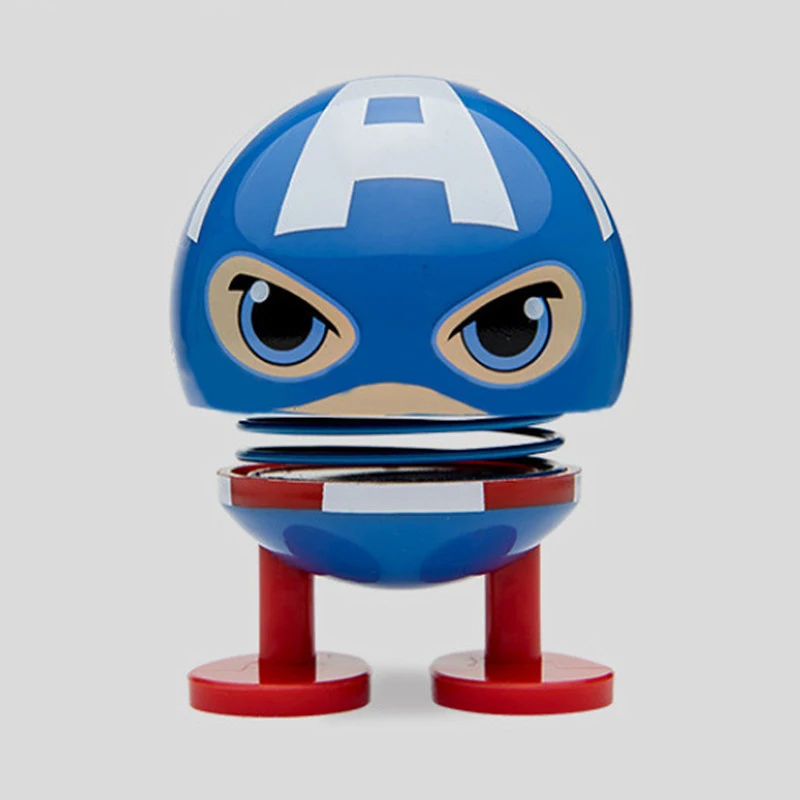 Автомобильные украшения, качающиеся игрушки с качающейся головой, куклы с качающейся головой, автомобильные аксессуары для автомобиля Marvel - Название цвета: Captain America