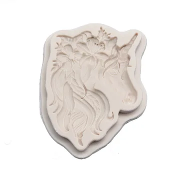 

DIY Baking Tool New Style Beautiful Unicorn Silica Gel Mold Fondant Mousse Cake Decoration Silicone Mould