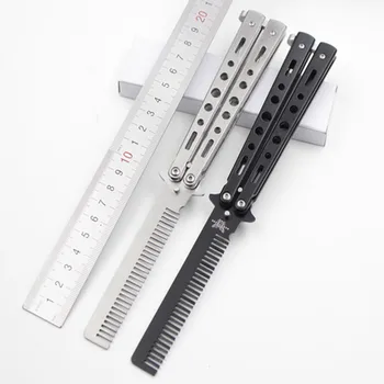 

Outdoor Camping Practice Comb Practice Knife (Not Open Edge) Butterfly Comb Exercise Tool Practice Dumped Comb
