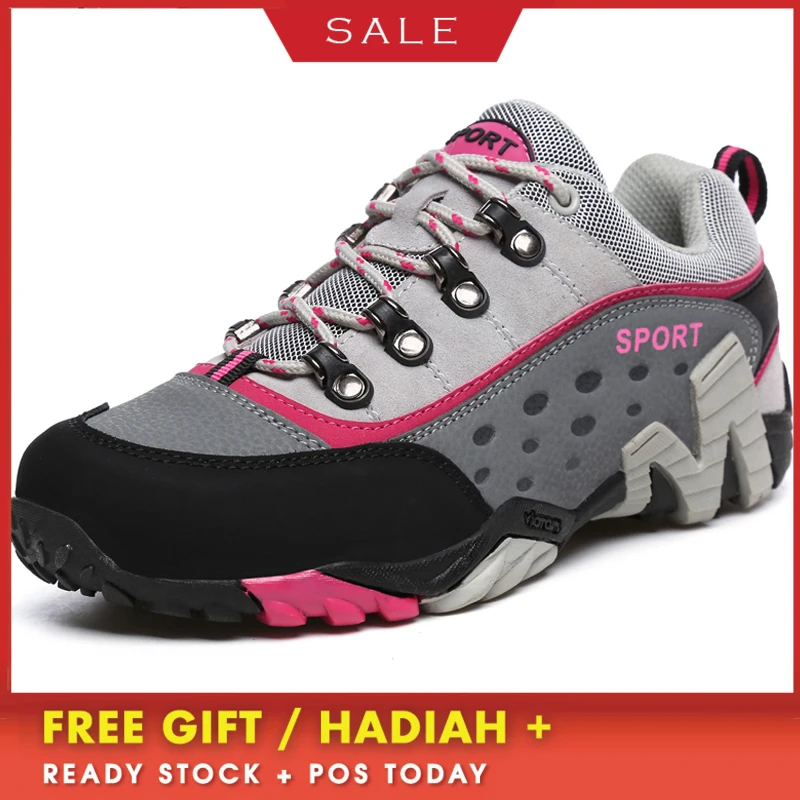 

BOUSSAC Women Hiking Shoes Rubber High Quality Outdoor Sneakers Leather Female Walking Shoes Women Mountain Trekking Shoes