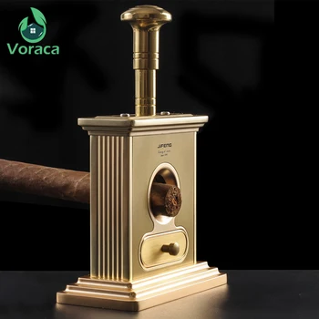 

High Grade Stainless Steel Professional Tabletop Cigar Cutter with Gifts Box Guillotine Sharp Blade Smoking Scissors Accessories