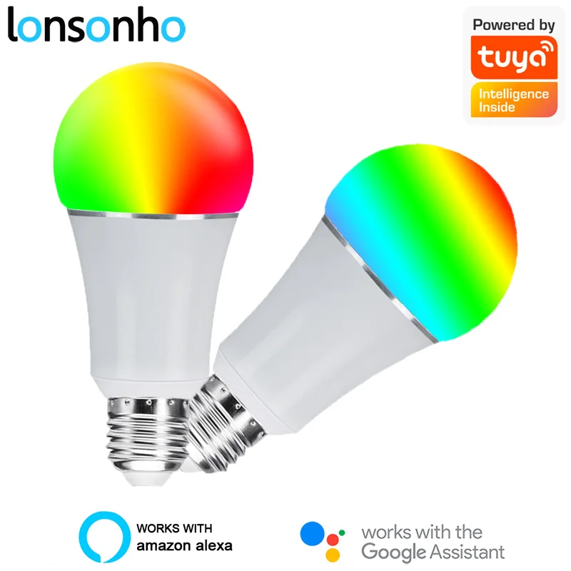 Lonsonho умная Светодиодная лампа WiFi светильник ESP8266 E27 220 в 7 Вт RGBW ing Works Tuya Smart Life