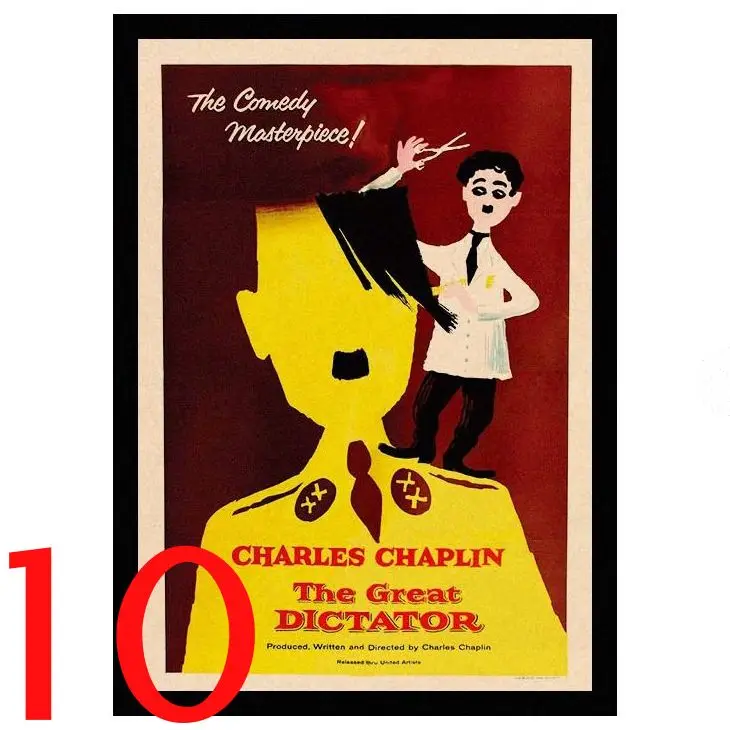 Идеальный JL Charles Chaplin город огни большой диктатор Ретро плакаты крафт обои высокое качество живопись для HBA73