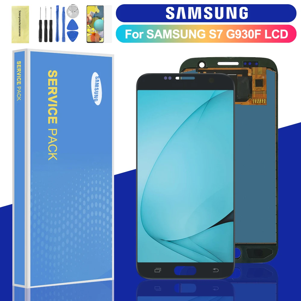 ЖК-дисплей 5 1 ''для Samsung Galaxy S7 G930 G930F сенсорный экран с цифровым