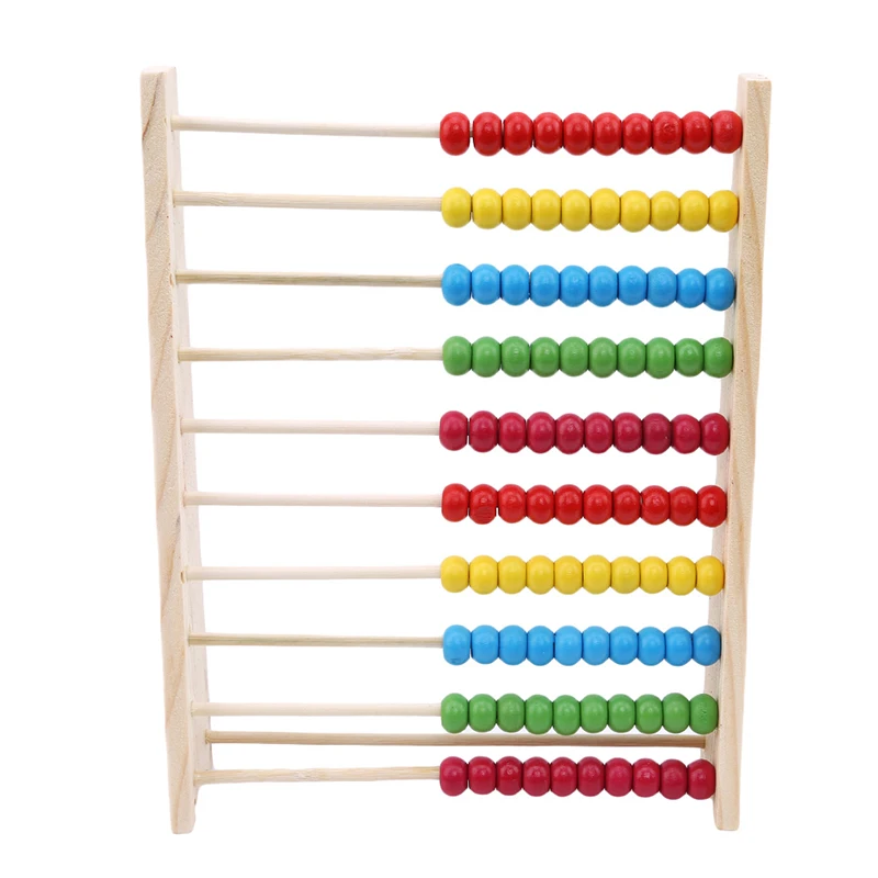 Разноцветные Бусины, дизайнерские Развивающие деревянные игрушечные счеты, Детские счетные цифры, Игрушки для раннего обучения, для детей, математика, для подарка