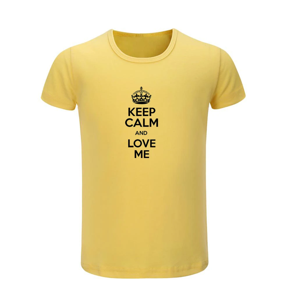 Zzz/Детские футболки с рисунком «Keep Calm And Love Me Sleep» Детские футболки с рисунком Рождественский подарок с короткими рукавами для мальчиков и девочек - Цвет: JeKY111D