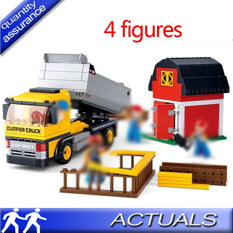 

384 Pcs Building Blocks Sluban SimCity Dumpers Engineering Series DIY Kids Creative Bricks Toys City Compatible