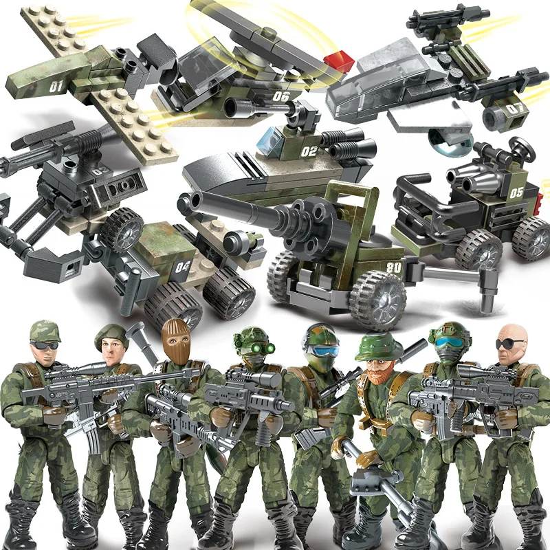 Set De Armas De SWAT Y Militar Para Bloques De Construcción - 17 Piezas