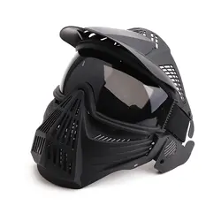 Уличная охотничья серая маска для объектива Регулируемая маска для лица Защитная маска тактическая маска подходит для игры CS survival