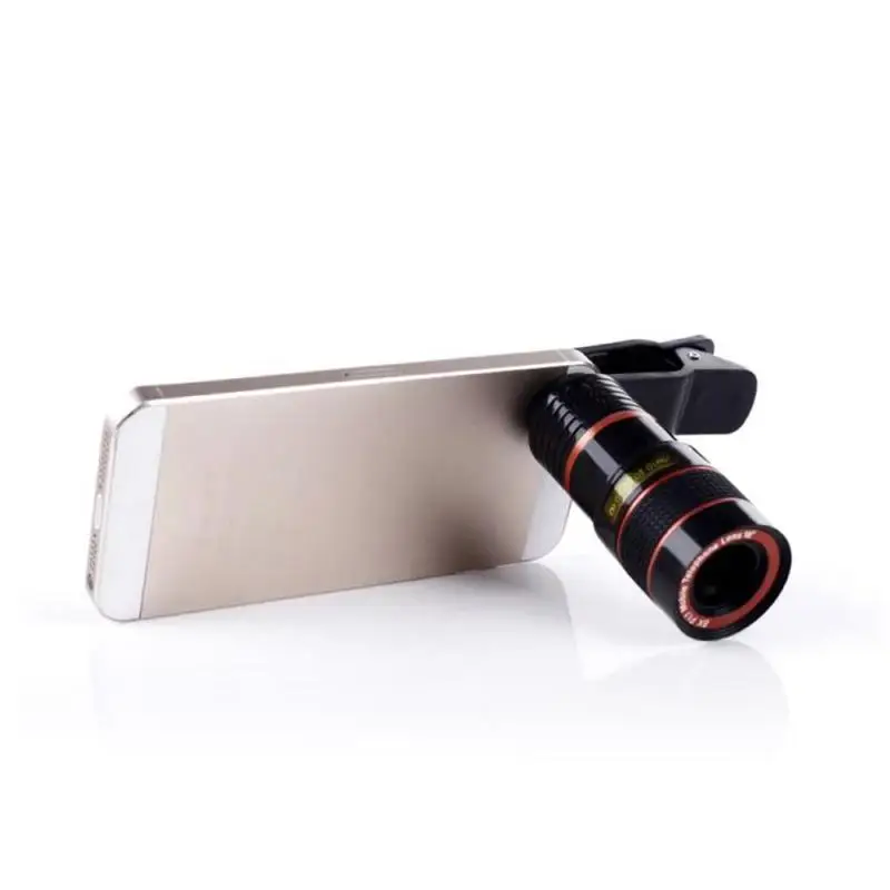 8X 12X Telescope Zoom lens Monocular Mobile Phone camera Lens for iPhone Samsung Smartphones for Camping hunting Sports sony lens for mobile