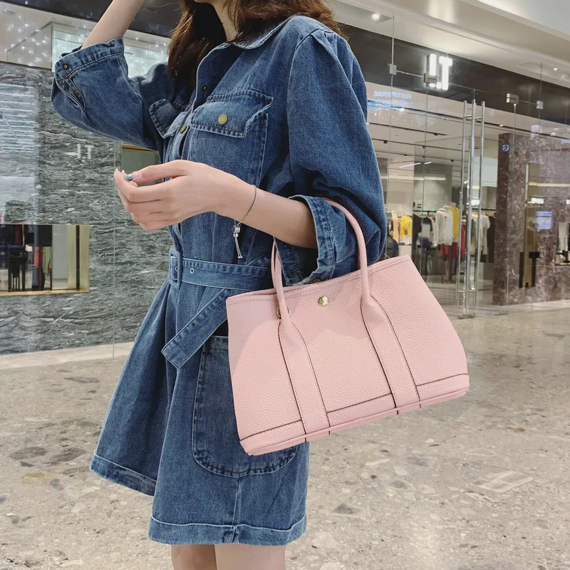 Top Grain Leather Bag Women, Leather Garden Party