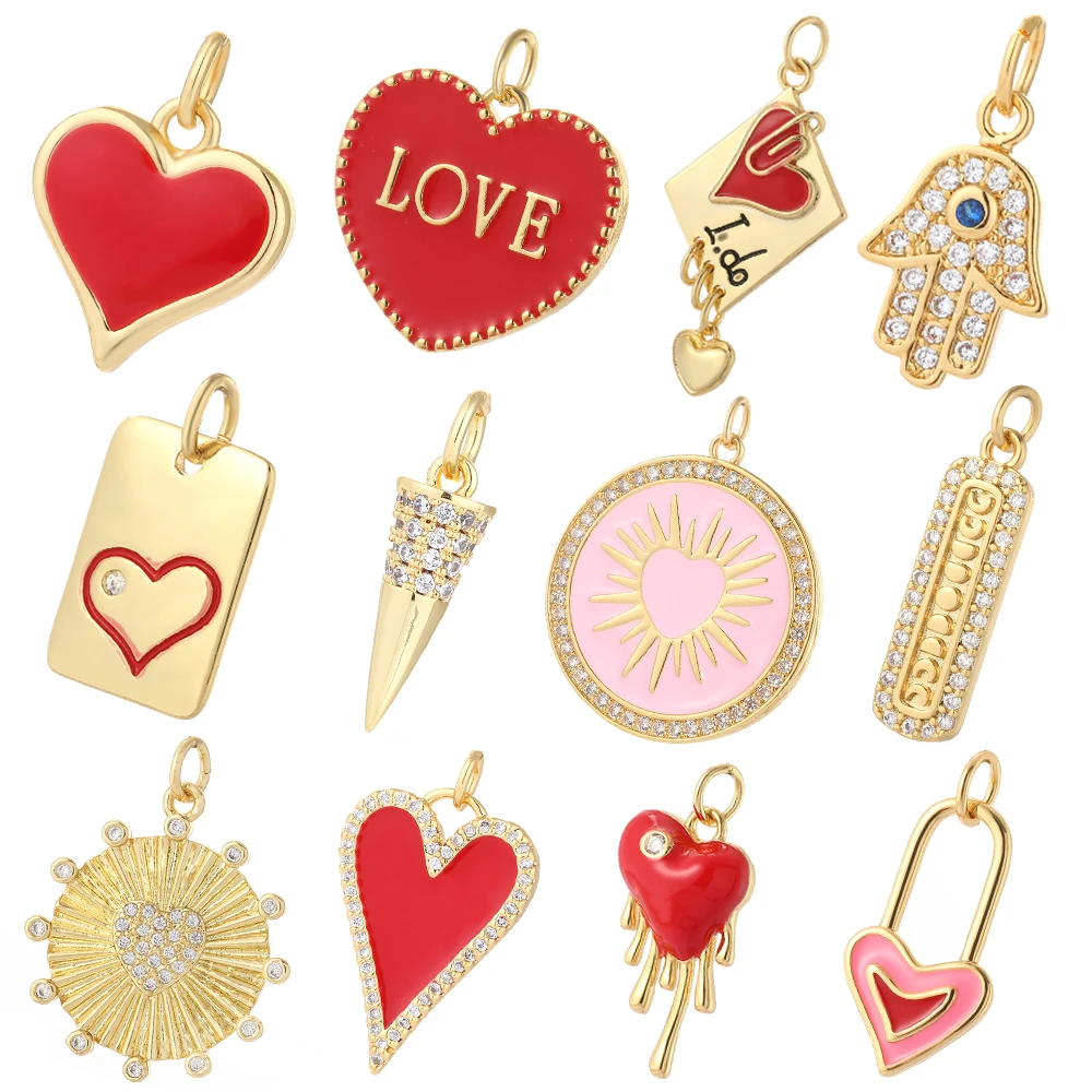 diy jewelry charms jewelry making charms jewelry making supplies Mini heart jewelry charms