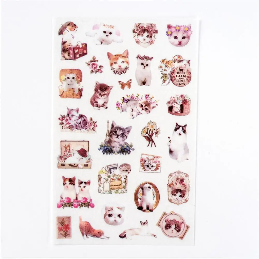 Kawaii Cat, повседневные Декоративные DIY наклейки для блокнота, багажа, скрапбукинга, чашки для телефона, ноутбука, клейкая наклейка, милый рекламный подарок
