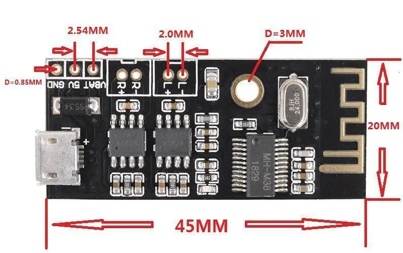 MH-MX8 беспроводной Bluetooth MP3 аудио приемник плата BLT 4,2 mp3 декодер не допускающий потерь комплект