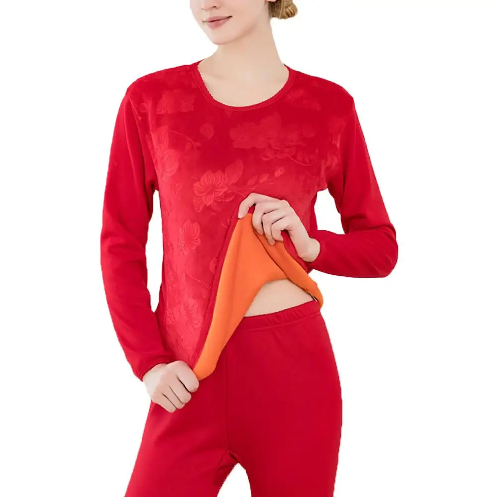 Зимнее плотное термобелье женская зимняя теплая Пижама двухслойная бархатная