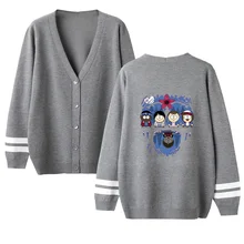 Милый кардиган в стиле хип-хоп, Kpop, свитер для мужчин и женщин, Повседневный свитер с v-образным вырезом, необычные вещи, свитер, детские повседневные топы