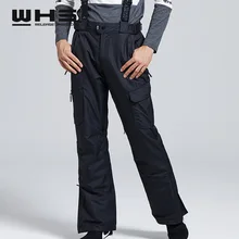 WHS Для мужчины лыжные брюки брендов Открытый Теплый Сноуборд Штаны пальто мужской водонепроницаемый снег брюк человек спорт отдых брюки зима горнолыжные штаны прекрасные цветы тёмно цвет