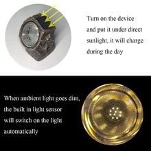 Солнечный садовый Каменный светильник, 10 светодиодный солнечный Водонепроницаемый Открытый Солнечный Точечный светильник для сада, патио, заднего двора