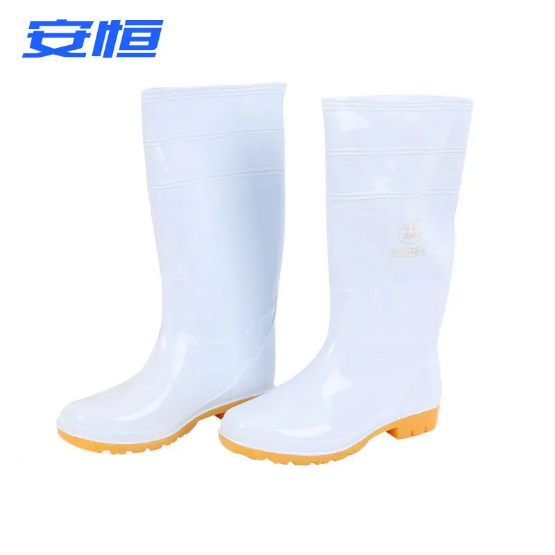 

We Got Rita White shi pin xue Anti-slip Oil-Resistant Acid And Alkali Resistant Thick Rubber Sole Boots Labor Safety Rain Boot
