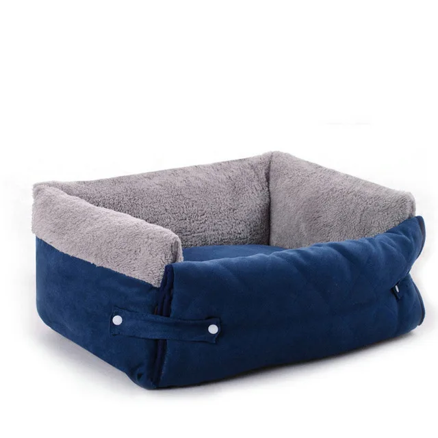 Blue Кровать для собак многофункциональная зимняя кушетка для собак теплая будка для собаки спальный мешок для домашних животных уютная кошка гнездо питомник - Цвет: Blue