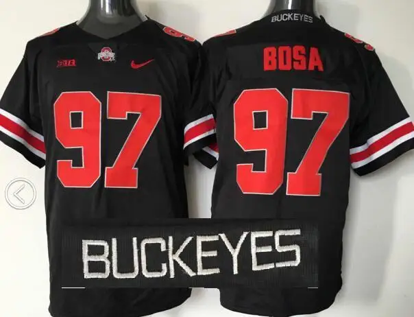 Черный Сезон, штат Огайо Buckeyes#97 Joey Bosa 4 цвета для мужчин, Джерси - Цвет: Черный
