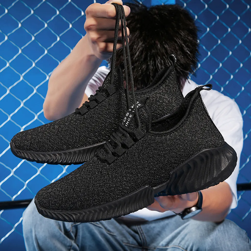Summer Breathable Men Shoes Casual Shoes Men Fashions Male Mesh Shoes Men Sneakers Big Size Zapatillas Hombre Blue New#3