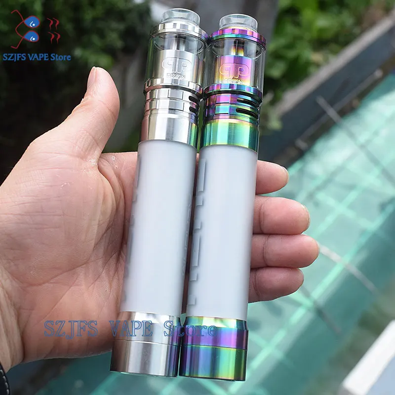 

hotLED Tube Mod with qp fatality m25 rta 4ml /5.5ml ACE Chip USAGE Protection High Electrical Conductivity PC Tube 18650 battery