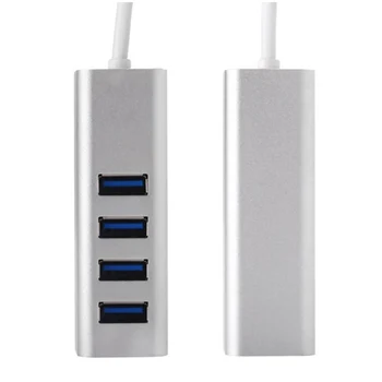 

4 Port External USB Hub Aluminium Alloy Tablet PC Computer High Speed Charging Sync Data Transfer Splitter