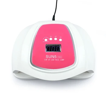 

Sun5 Pro Largest Space 72W Uv Led Nail Lamp Double Light Source Nail Dryer Light Curing Gel Polish Tool With Infrared Sensor Eu