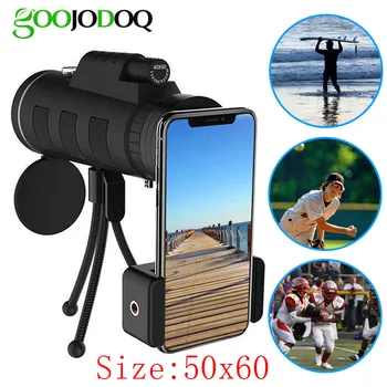 

For iphone X Lens 18x telescope zoom mobile phone lens for Mobile Phone ipad Super Zoom 50X60 with Compass Phone Clip Tripod