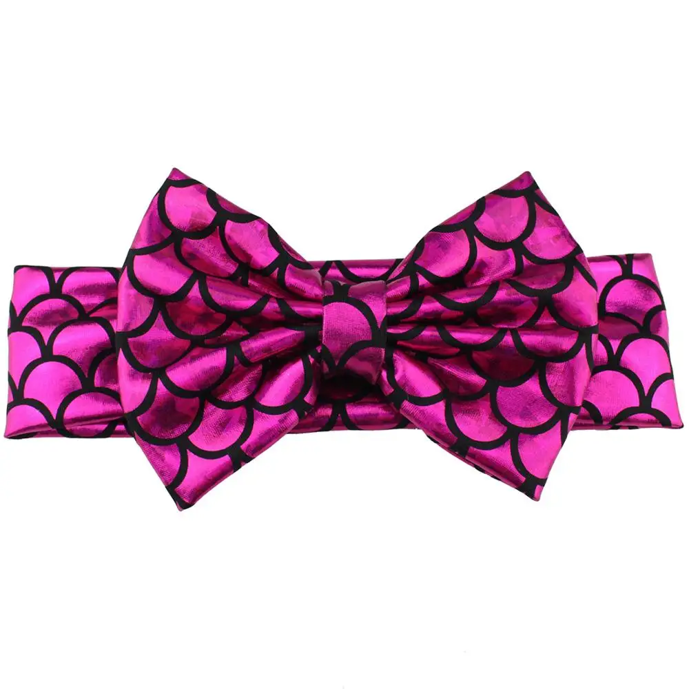 20pcs/lot Mermaid Headbands For Girls Kids Mermaid Party Gift Girls Large Hair Bow Hair Accessories