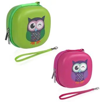 

Cartoon Owl Handheld Protective Box Storage Bag Hard Travel Case for LeapFrog RockIt Twist Handheld Learning Game System