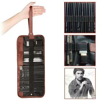 

Sketch Pencil Set Kit Accessories Beginner Painting Eraser Tool Professional Drawing Adult Art Supplies Travel Students Outdoor