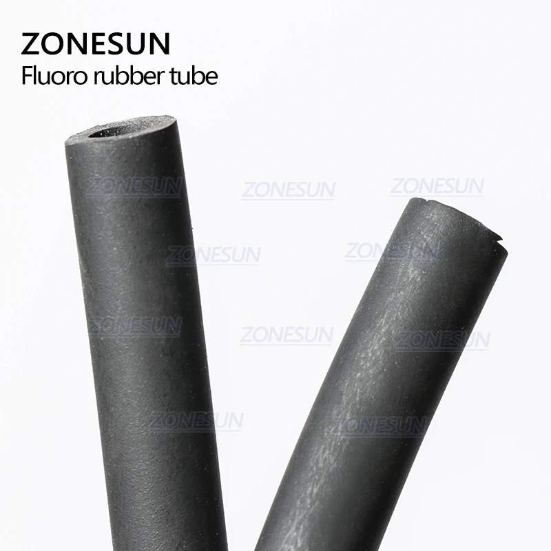 ZONESUN PJ-GZ6 Length 2m Inside Diameter 6mm Fluorine Rubber Hose Tube For Filling Machine Acid Alkali LIquid