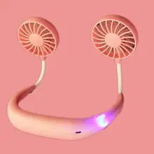 Ручной портативный usb вентилятор перезаряжаемый мини-вентилятор дизайн наушников носимый шейный вентилятор для путешествий на открытом воздухе офиса