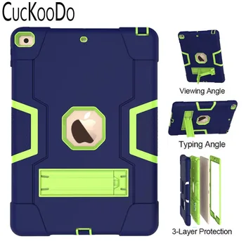 

Heavy Duty Shockproof Anti-Slip Silicone Shockproof Heavy Duty Protective Rugged Case with Kickstand for iPad 10.2 7th 2019