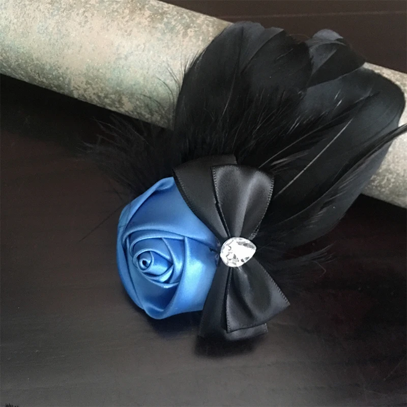 No BOX Brooches Мужской Женский Галстук лента булавка брошь бижутерия свадьба костюм рубашка куртка пальто Стразы перо броши в форме цветка розы корсаж - Цвет: No BOX Brooches