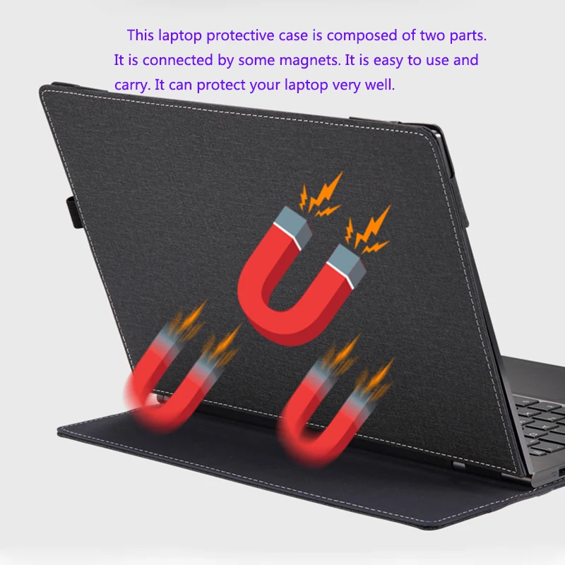 Laptop Capa Protetora para hp Pavilion X360 Couro pu Conversível Modelo Série 14 dy 14 em Unisex Patchwork Presente - Imagem 3