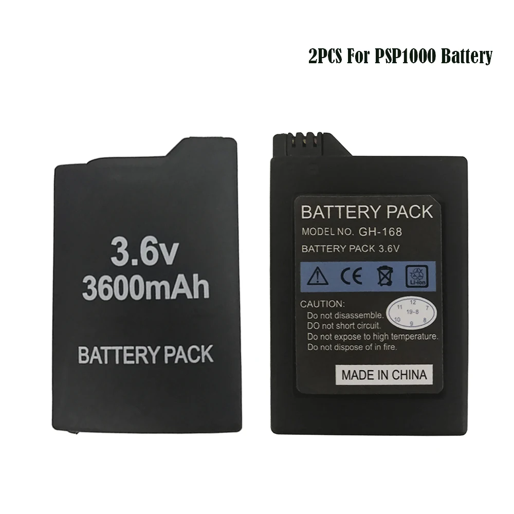 

2pcs 3600mAh Battery For Sony PlayStation Portable PSP 1000 PSP1000 Console Gamepad Rechargeable Lithium Batteries