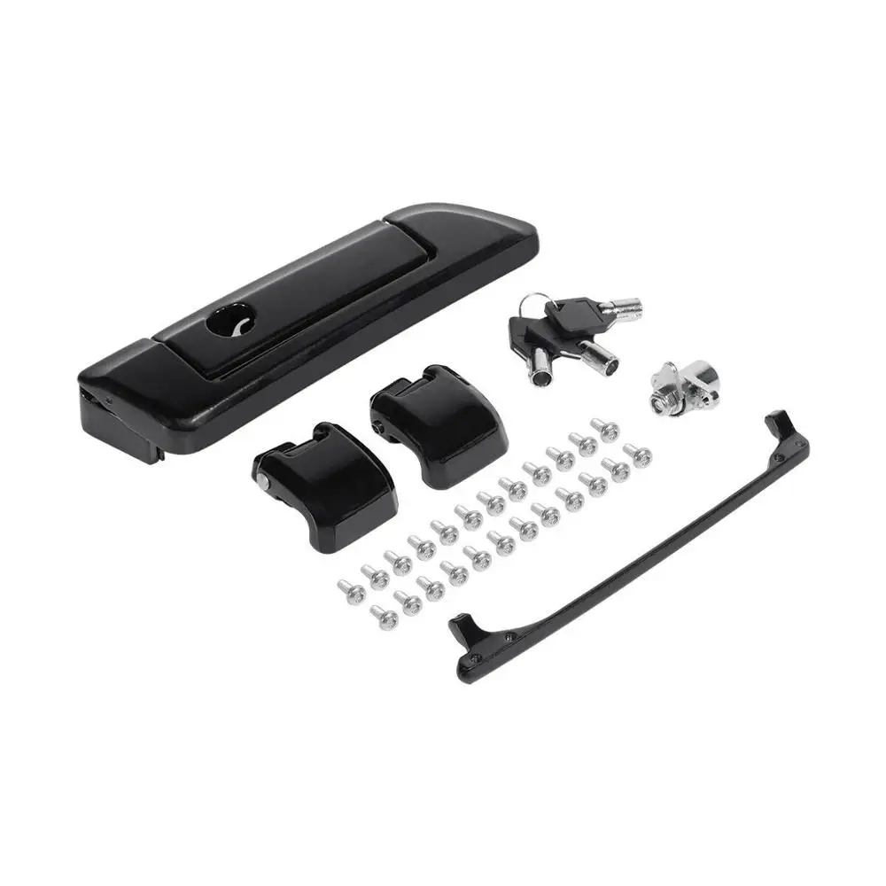Мотоциклетный пакет, защелка багажника для Harley Tour Pak Road King Street Road Glide Touring Glide FLHT FLHX 14-18 17 16 15 черный/хром - Цвет: Black