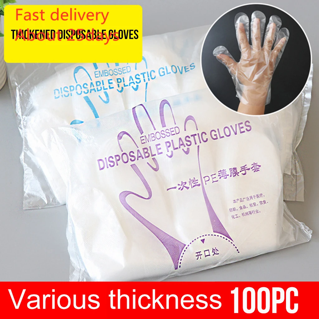 Gloves Latex Gants Jetable 100pc Plastic Clear Disposable Gloves Garden  Restaurant Home Food Baking Tool Guanti Lattice|Household Gloves| -  AliExpress