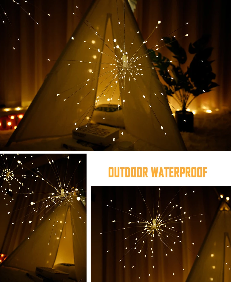 Dandelion firework shaped decorative lamp remote control battery box version Multiple gears Holiday lights(without battery) Dandelion firework shaped decorative lamp remote control battery box version Multiple gears Holiday lights(without battery)