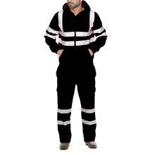 Горячая Распродажа, мужская дорожная Рабочая толстовка с высокой видимостью, комплект со штанами, спортивный костюм, спортивный костюм