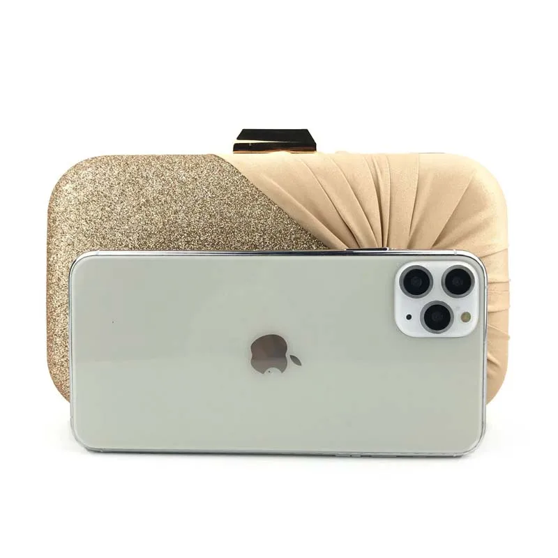 Women Evening Clutch Bag Diamond Sequin Clutch Female Crystal Day Clutch Wedding Purse Party Banquet Gold Chain Shoulder Bags