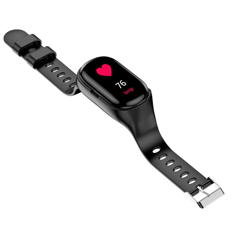New 2-in-1 Smart Watch with Earbuds Bluetooth Headphone Wristband Portable for Sport DOM668