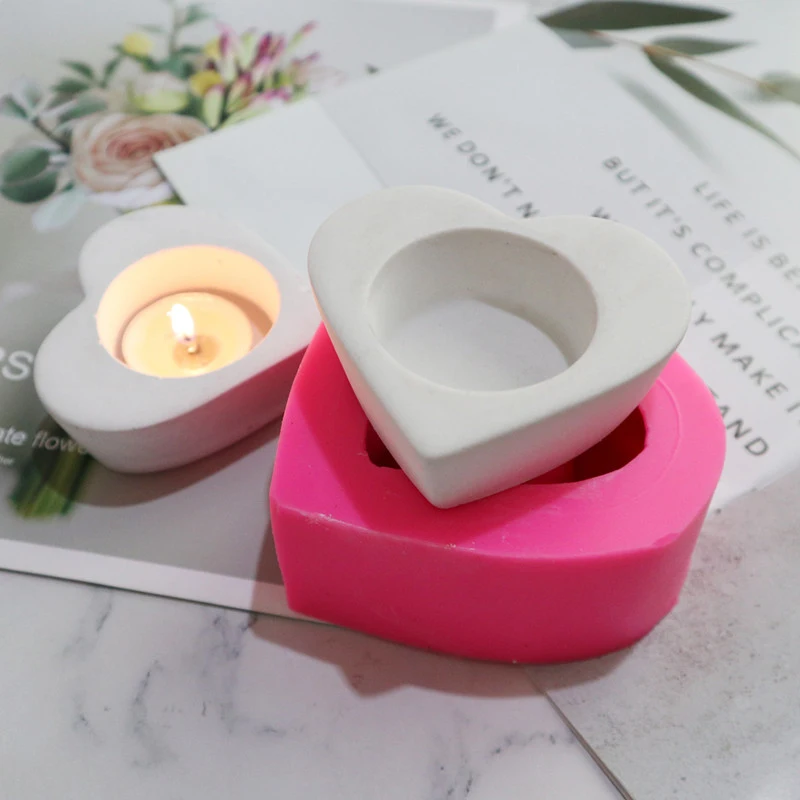 Форма сердца силиконовая смола Плесень DIY инструмент для изготовления свечей помадка торт выпечки Форма для изготовления мыла вручную декор Ароматерапия ремесла